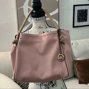 NWT Michael Kors Blush Shoulder Bag with Rope Handles